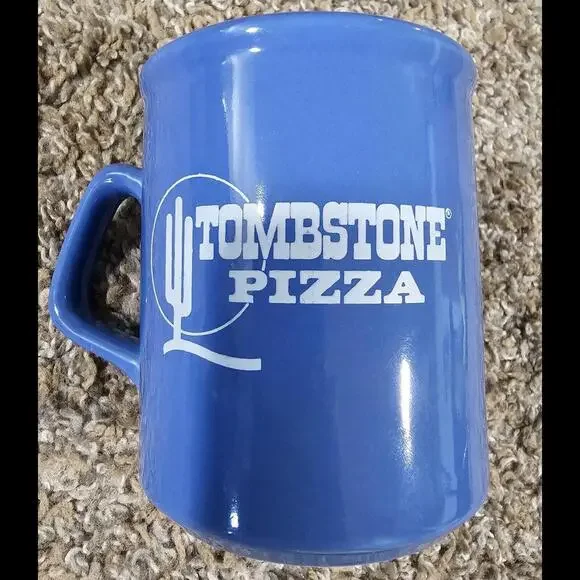 tombstone pizza blue coffee mug - Picture 1 of 5